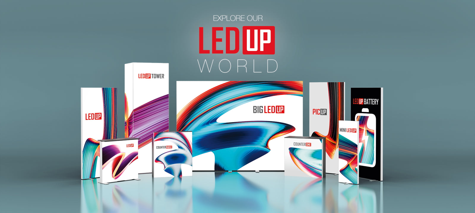 Big LEDup – LED-Messewände, Counters & LED-Werbeaufsteller für brillante Präsentationen auf Messen & Events.