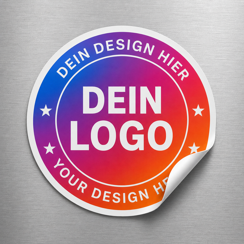 Runde Sticker individuell bedruckt mit Logo und Motiv