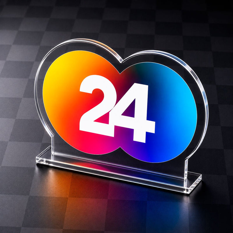 Acrylglas Aufsteller nach Maß bedruckt - VIS24