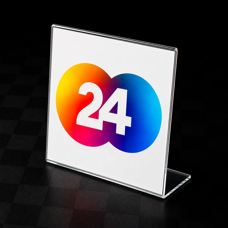 Acrylglas Aufsteller nach Maß bedruckt - VIS24