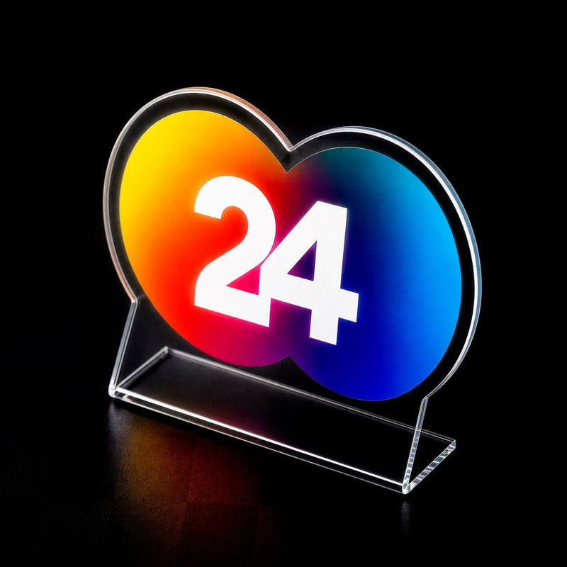 Acrylglas Aufsteller nach Maß bedruckt - VIS24