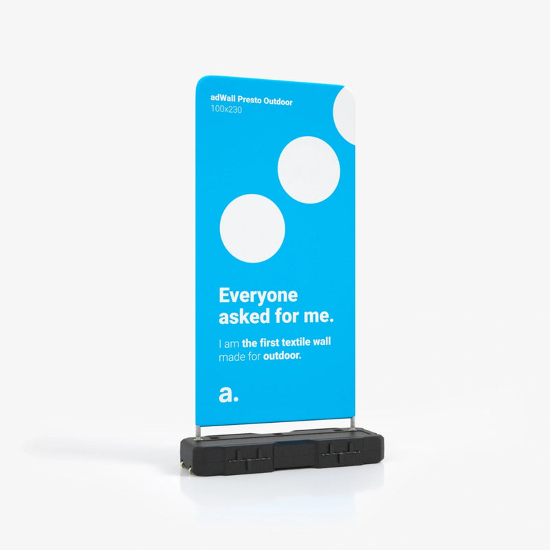 adWall Presto Outdoor – Ihre mobile Werbewand für jedes Outdoor - Event - VIS24