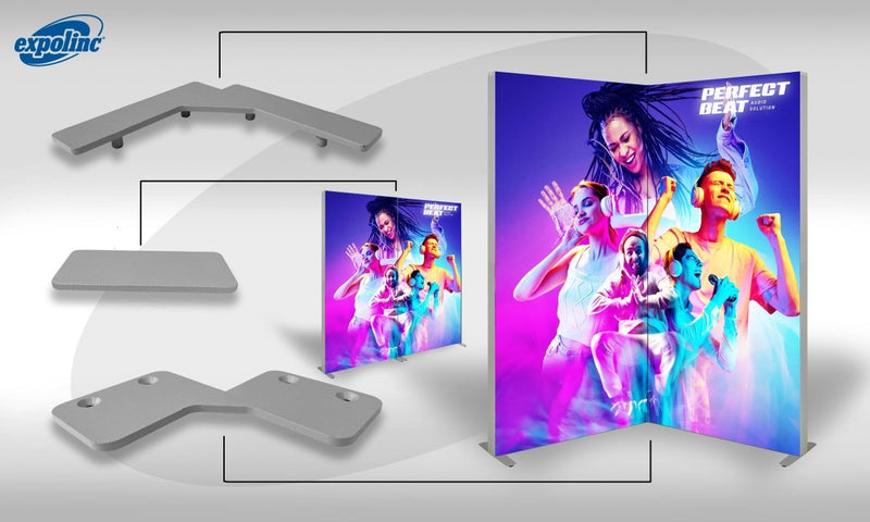 Verbinder für gerade Verbindungen oder Eck Verbindungen des Expolinc Light Frame Mini