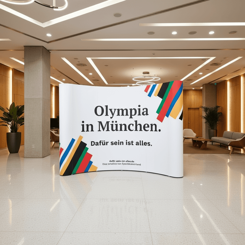 Expolinc PopUp Magnetic Messewand - gebogen - VIS24