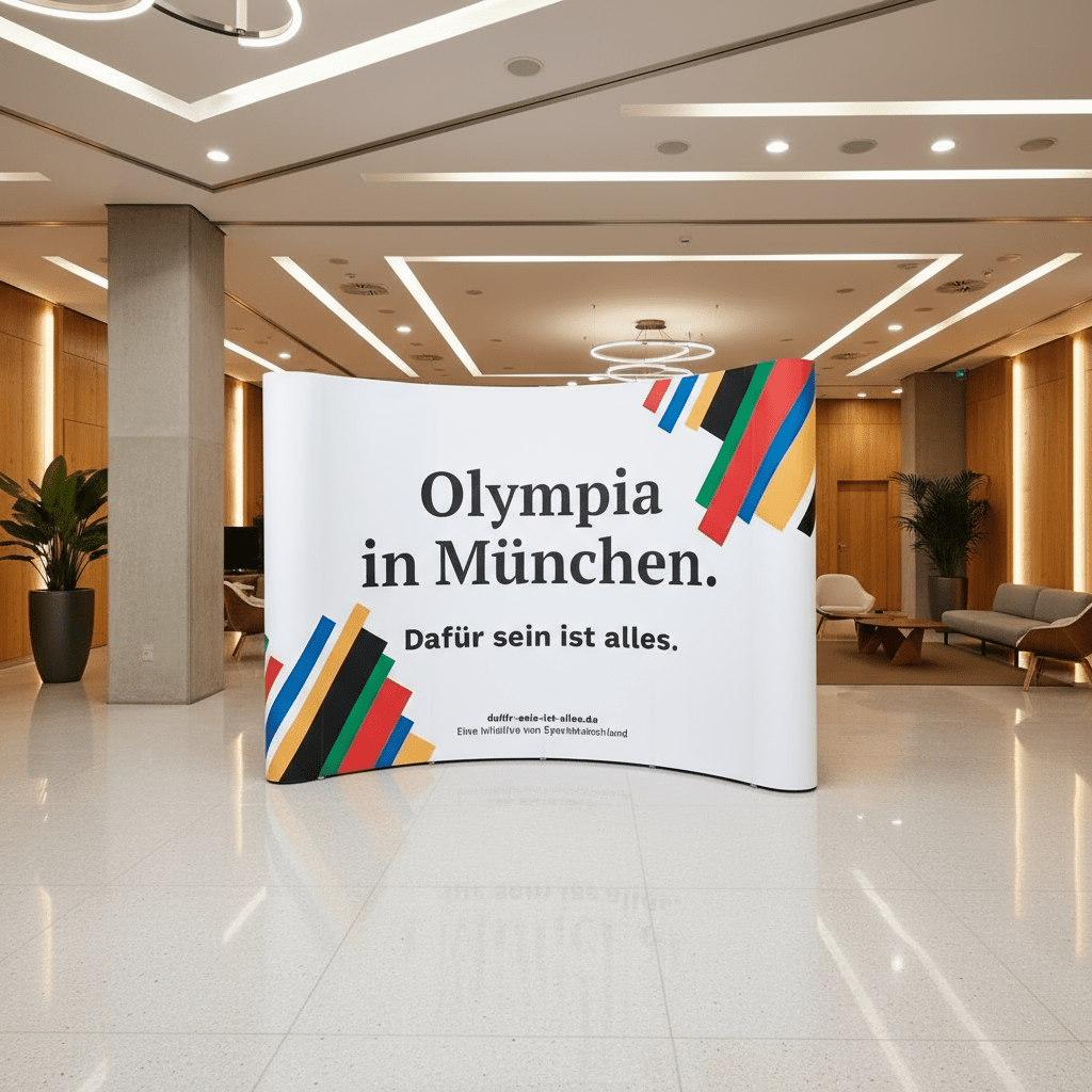 Expolinc PopUp Magnetic Messewand - gebogen - VIS24