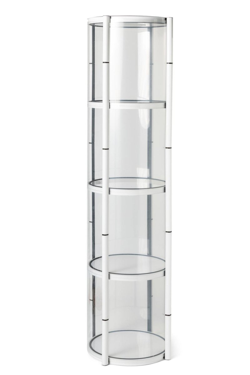 FlexTower – mobile Vitrine mit 4 Ebenen & Lichtfunktion - VIS24
