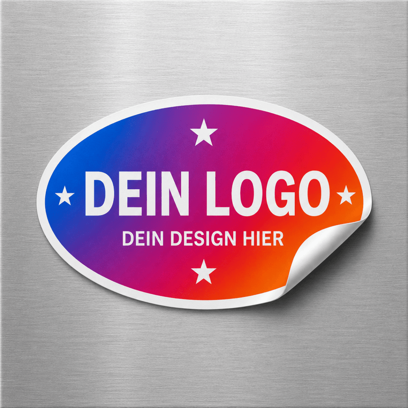 Ovale Sticker drucken – individuell online gestalten - VIS24