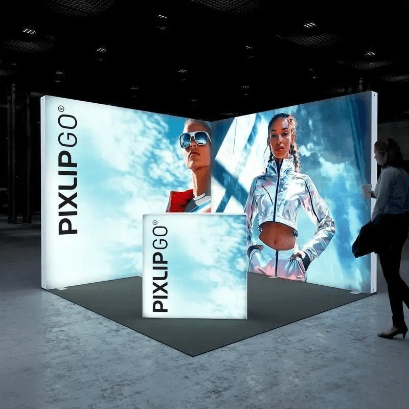 PIXLIP GO Messestand S - 02 – Kompakte Präsentationsfläche für Events & Messen - VIS24