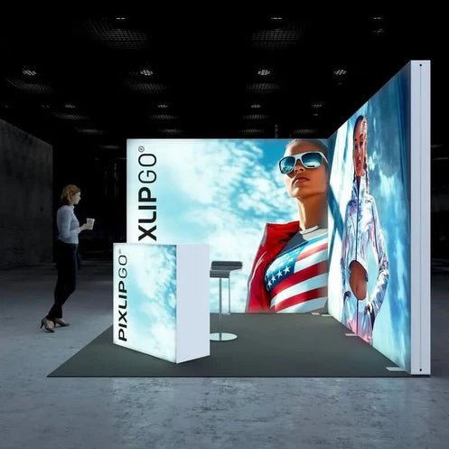 PIXLIP GO Messestand S - 02 – Kompakte Präsentationsfläche für Events & Messen - VIS24