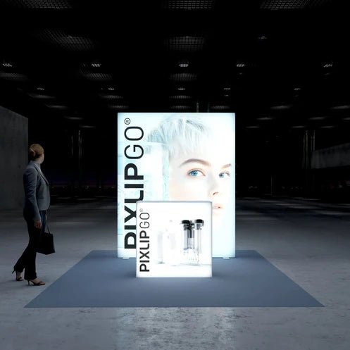PIXLIP GO Messestand S - 04 – Kompakt, flexibel und eindrucksvoll präsentieren - VIS24