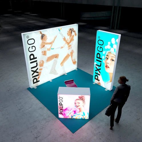 PIXLIP GO Messestand S - 05 – Kompakt, flexibel und eindrucksvoll präsentieren - VIS24