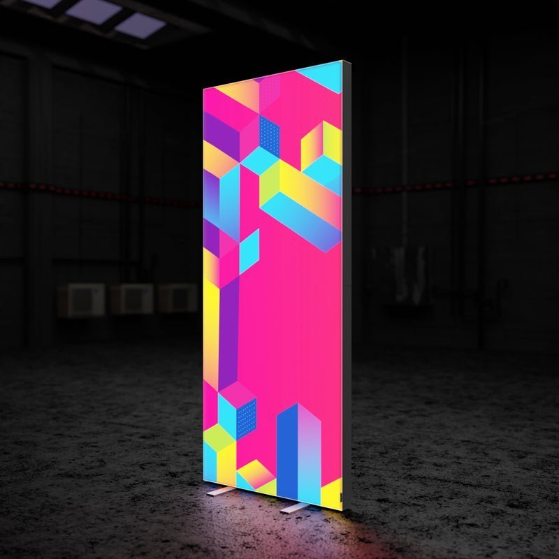 Pixlip POP LED Display einseitig beleuchtet – moderne Alternative zu Roll-Up