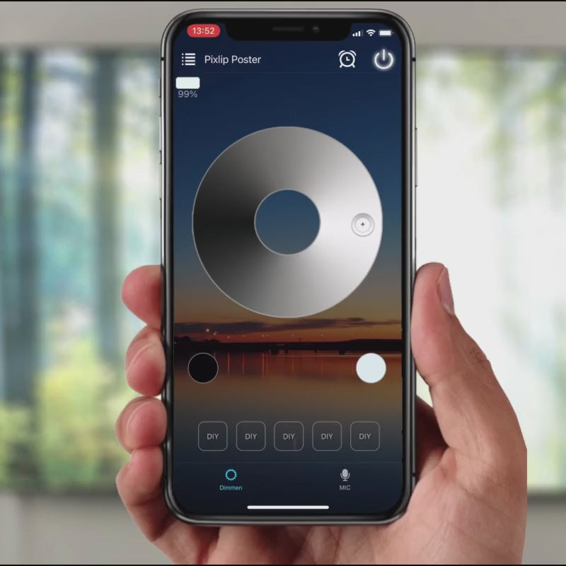 Pixlip LED Poster – Helligkeit steuerbar durch Dimmer-Folie für flexible Lichtanpassung