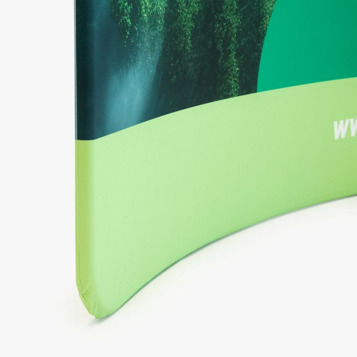 ZipperWall Textil Messewand – gebogene Messewand mit Druck - VIS24