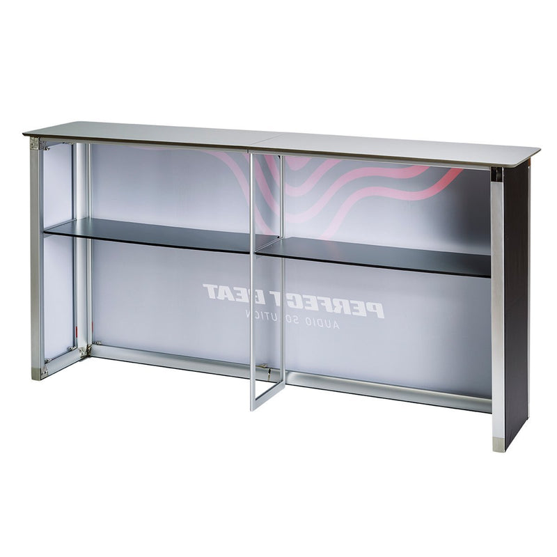 Expolinc Classic Frame Messe-Counter Rückansicht mit offenem Rahmen