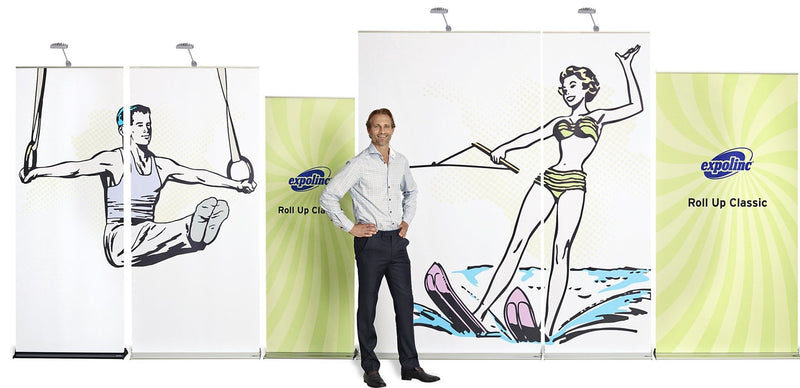 Expolinc Rollup Classic Rollup Banner Display auf Messestand