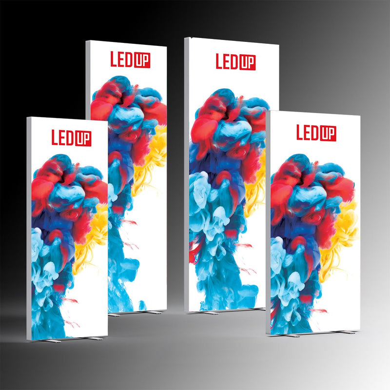 LED-UP – verbundene Variante. Leichtes, mobiles Leuchtrahmensystem