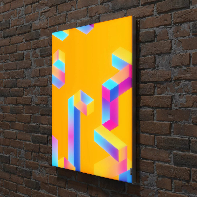 PIXLIP LED Poster – Moderner LED-Leuchtrahmen für Wand und Decke mit brillant ausgeleuchtetem Motiv.