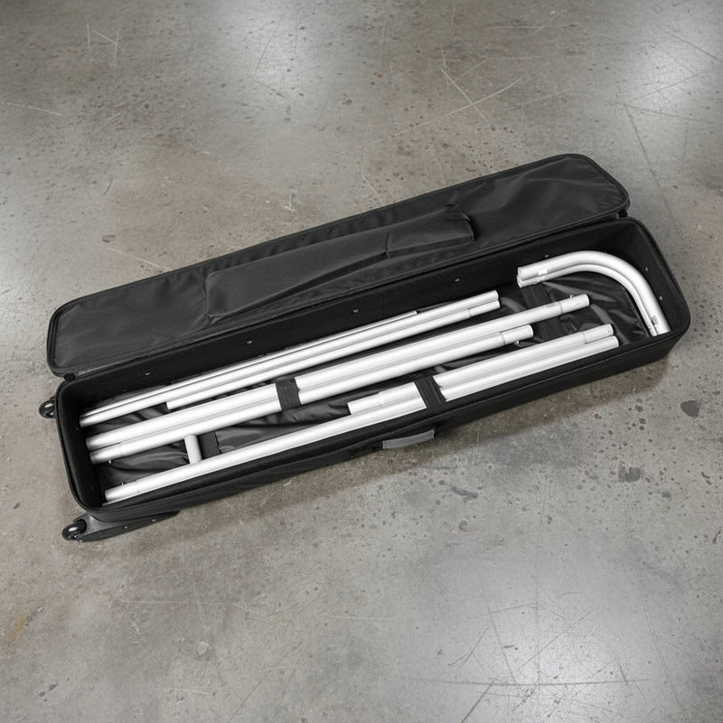 Transportkoffer mit Aluminiumrahmen für ZipperWall Textilrückwand – leichtes, mobiles Gestänge-Set für schnellen Aufbau